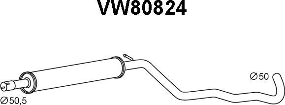 Veneporte VW80824 - Предглушітель вихлопних газів autozip.com.ua