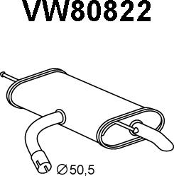 Veneporte VW80822 - Глушник вихлопних газів кінцевий autozip.com.ua