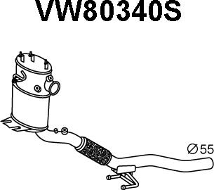 Veneporte VW80340S - Сажі / частковий фільтр, система вихлопу ОГ autozip.com.ua