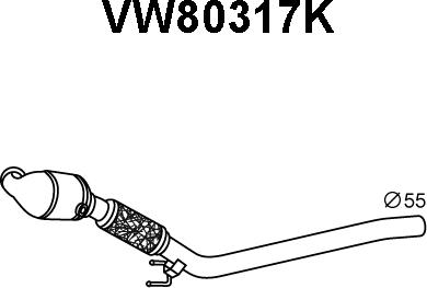 Veneporte VW80317K - Каталізатор autozip.com.ua