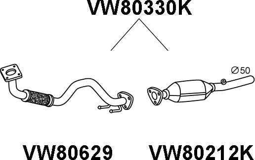 Veneporte VW80330K - Каталізатор autozip.com.ua