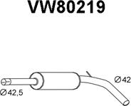 Veneporte VW80219 - Середній глушник вихлопних газів autozip.com.ua