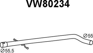 Veneporte VW80234 - Труба вихлопного газу autozip.com.ua
