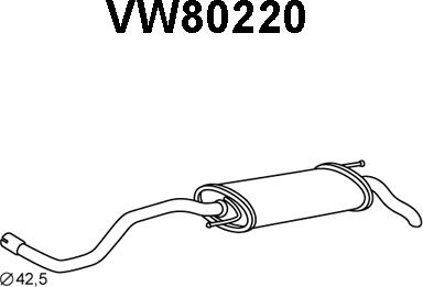 Veneporte VW80220 - Глушник вихлопних газів кінцевий autozip.com.ua