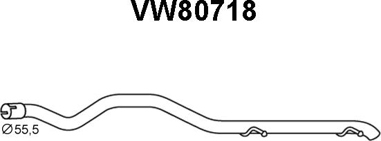 Veneporte VW80718 - Труба вихлопного газу autozip.com.ua