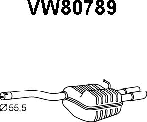 Veneporte VW80789 - Глушник вихлопних газів кінцевий autozip.com.ua