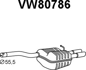 Veneporte VW80786 - Глушник вихлопних газів кінцевий autozip.com.ua