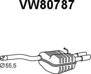 Veneporte VW80787 - Глушник вихлопних газів кінцевий autozip.com.ua