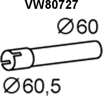 Veneporte VW80727 - Труба вихлопного газу autozip.com.ua