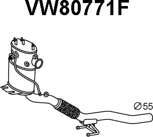 Veneporte VW80771F - Сажі / частковий фільтр, система вихлопу ОГ autozip.com.ua