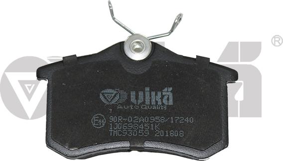 Vika 66980001501 - Гальмівні колодки, дискові гальма autozip.com.ua