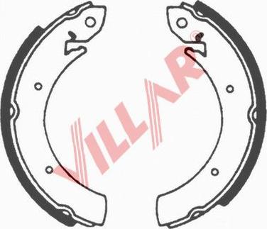 Villar 629.0595 - Комплект гальм, барабанний механізм autozip.com.ua