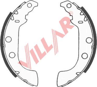 Villar 629.0569 - Комплект гальм, барабанний механізм autozip.com.ua