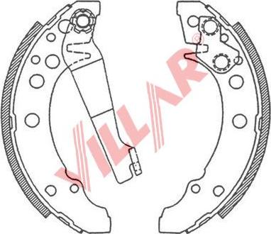 Villar 629.0502 - Комплект гальм, барабанний механізм autozip.com.ua