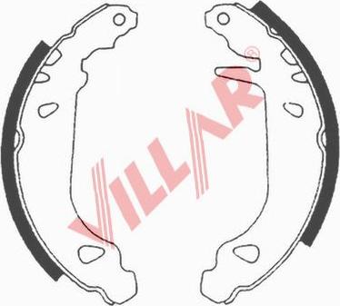 Villar 629.0589 - Комплект гальм, барабанний механізм autozip.com.ua