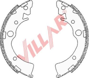 Villar 629.0696 - Комплект гальм, барабанний механізм autozip.com.ua