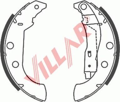 Villar 629.0692 - Комплект гальм, барабанний механізм autozip.com.ua