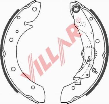Villar 629.0648 - Комплект гальм, барабанний механізм autozip.com.ua