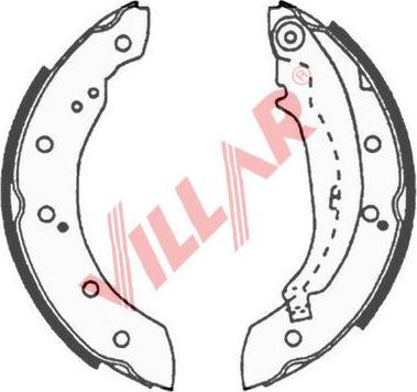 Villar 629.0643 - Комплект гальм, барабанний механізм autozip.com.ua