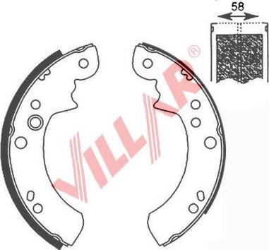 Villar 629.0652 - Комплект гальм, барабанний механізм autozip.com.ua