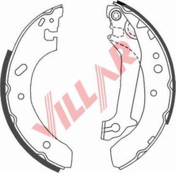 Villar 629.0657 - Комплект гальм, барабанний механізм autozip.com.ua