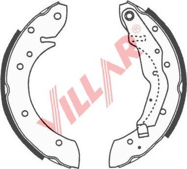 Villar 629.0663 - Комплект гальм, барабанний механізм autozip.com.ua