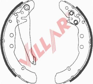 Villar 629.0616 - Комплект гальм, барабанний механізм autozip.com.ua