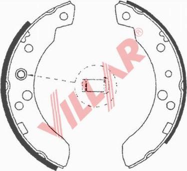 Villar 629.0611 - Комплект гальм, барабанний механізм autozip.com.ua