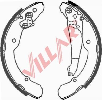 Villar 629.0689 - Комплект гальм, барабанний механізм autozip.com.ua