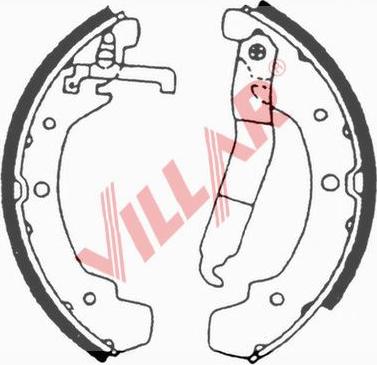 Villar 629.0671 - Комплект гальм, барабанний механізм autozip.com.ua