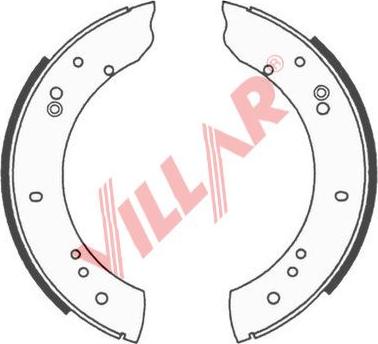 Villar 629.0677 - Комплект гальм, барабанний механізм autozip.com.ua
