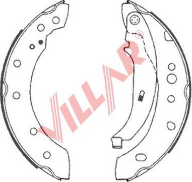 Villar 629.0894 - Комплект гальм, барабанний механізм autozip.com.ua