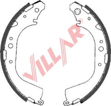 Villar 629.0892 - Комплект гальм, барабанний механізм autozip.com.ua