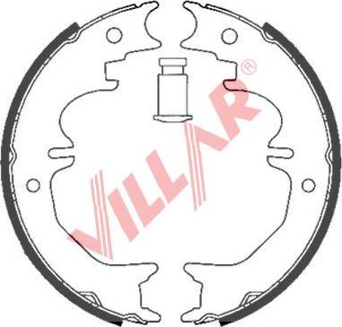 Villar 629.0843 - Комплект гальм, ручник, парковка autozip.com.ua