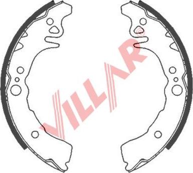 Villar 629.0852 - Комплект гальм, барабанний механізм autozip.com.ua