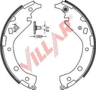 Villar 629.0860 - Комплект гальм, барабанний механізм autozip.com.ua