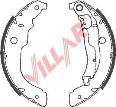 Villar 629.0863 - Комплект гальм, барабанний механізм autozip.com.ua