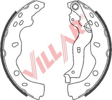 Villar 629.0862 - Комплект гальм, барабанний механізм autozip.com.ua