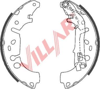 Villar 629.0867 - Комплект гальм, барабанний механізм autozip.com.ua
