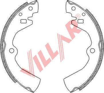 Villar 629.0809 - Комплект гальм, барабанний механізм autozip.com.ua