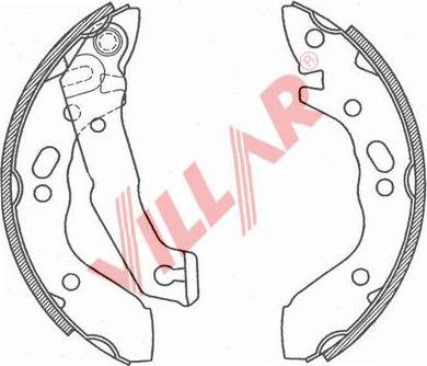 Villar 629.0804 - Комплект гальм, барабанний механізм autozip.com.ua