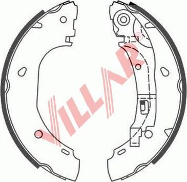 Villar 629.0808 - Комплект гальм, барабанний механізм autozip.com.ua