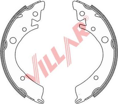 Villar 629.0802 - Комплект гальм, барабанний механізм autozip.com.ua