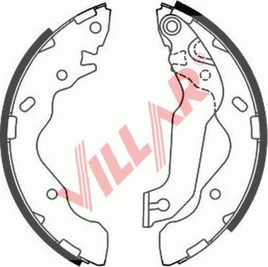 Villar 629.0819 - Комплект гальм, барабанний механізм autozip.com.ua