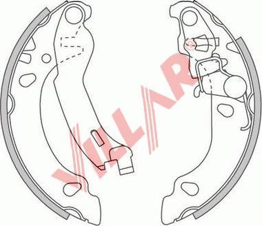 Villar 629.0814 - Комплект гальм, барабанний механізм autozip.com.ua