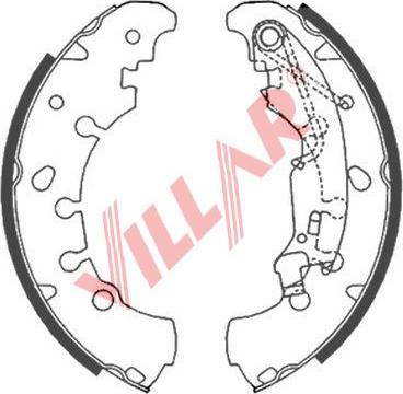 Villar 629.0886 - Комплект гальм, барабанний механізм autozip.com.ua