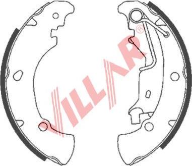 Villar 629.0838 - Комплект гальм, барабанний механізм autozip.com.ua