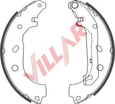 Villar 629.0823 - Комплект гальм, барабанний механізм autozip.com.ua