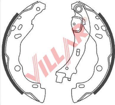 Villar 629.0872 - Комплект гальм, барабанний механізм autozip.com.ua