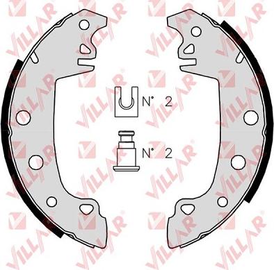 Villar 629.0353 - Комплект гальм, барабанний механізм autozip.com.ua